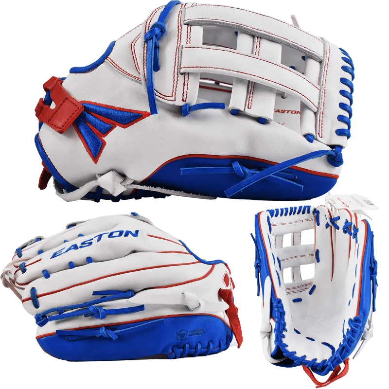 2022 Easton Small Batch No. 74 Slowpitch Softball Glove - White/Red/Royal