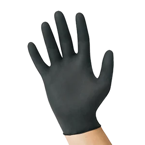 Shamrock 68000 Series Powder Free Industrial Latex Gloves – Textured – Black