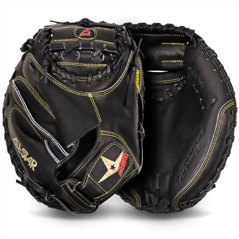 All Star Pro Elite 33.5" Solid Black Catchers Mitt/Glove - CM3000SBK-1