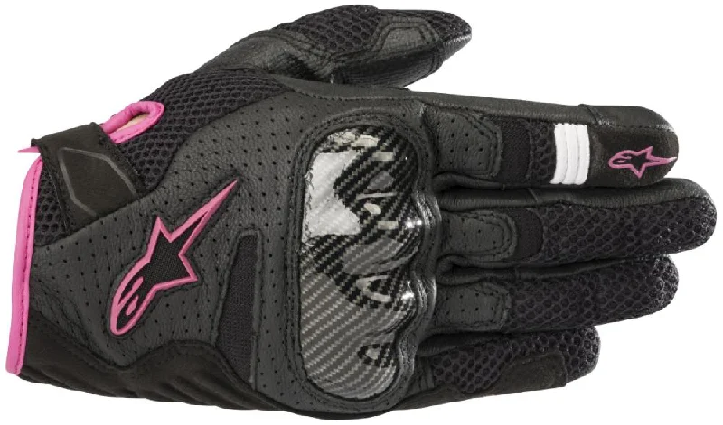 Alpinestars Women’s Stella SMX-1 Air v2 Black and Fuchsia Gloves