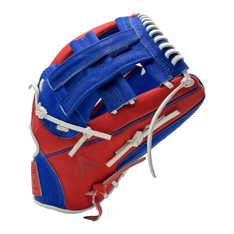 Anarchy Kip Leather Premium Softball Fielding Glove - AFG002 (Red/Royal)