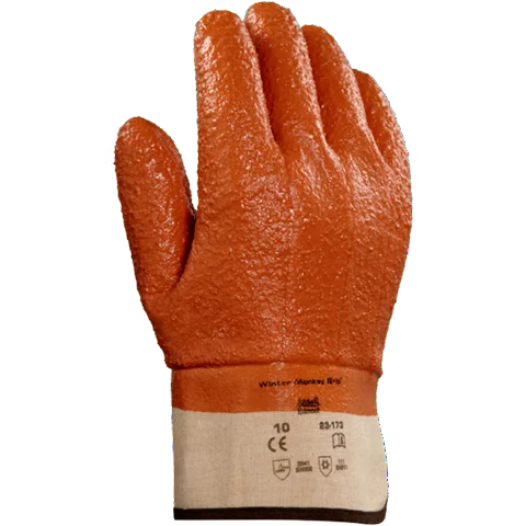 Ansell Winter Insulated Monkey Grip Vinyl Gloves #23-173