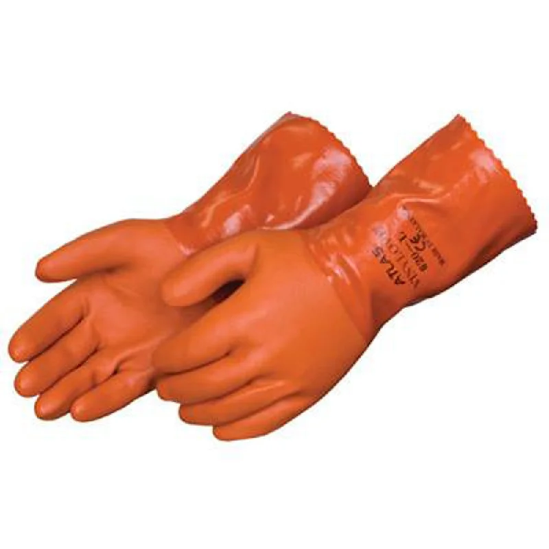 Atlas Chemical Resistant Premium Orange PVC Coated Glove