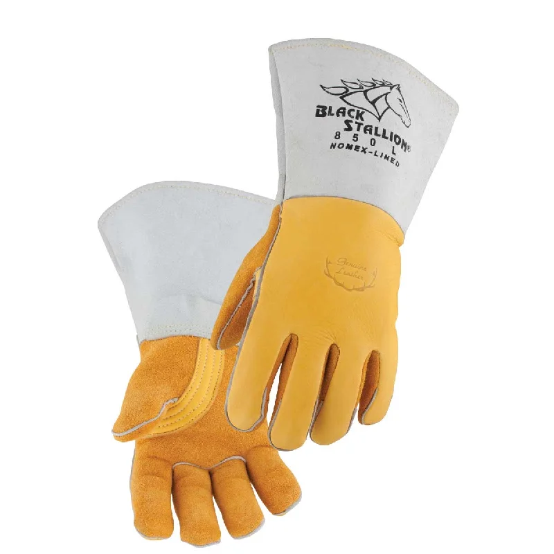 Black Stallion 850 Elkskin Stick Glove with Nomex® Lined Back