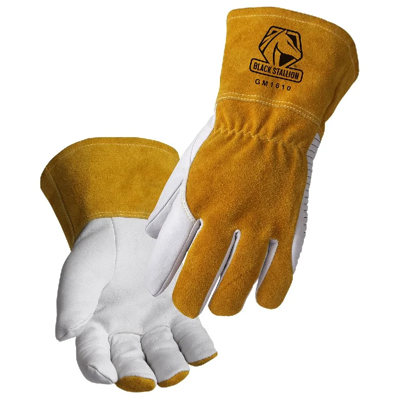 Black Stallion Premium Goatskin MIG Glove with DragPatch - GM1510