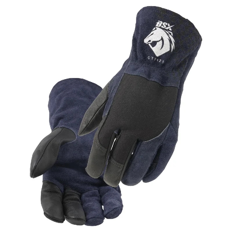 Black Stallion Grain Goatskin & FR Stretch Knit Cotton TIG Glove - GT7120-NB