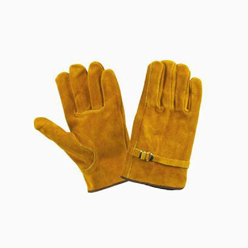 Brown Cowhide Driver Work Gloves