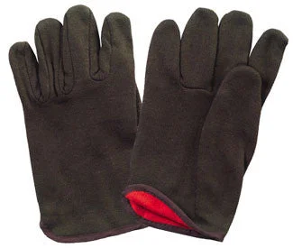 Brown Jersey Work Gloves with Lining - 2208T