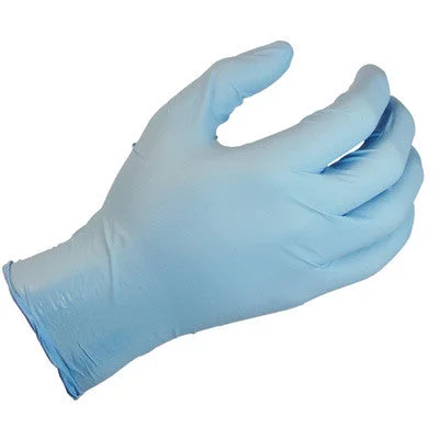 SHOWA™ Large Blue N-DEX® 4 mil Latex Free Nitrile Utility Grade Lightly Powdered Disposable Gloves (100 Gloves Per Box)