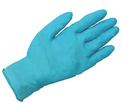 Radnor Small Blue 9 1/2" 4 mil Industrial/Food Grade Latex-Free Nitrile Ambidextrous Non-Sterile Powdered Disposable Gloves With Textured Finish