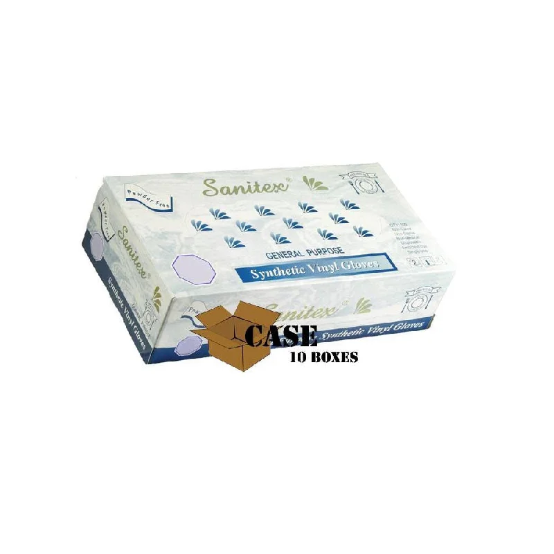 Sanitex - Disposable Vinyl Gloves, Powder Free - Case