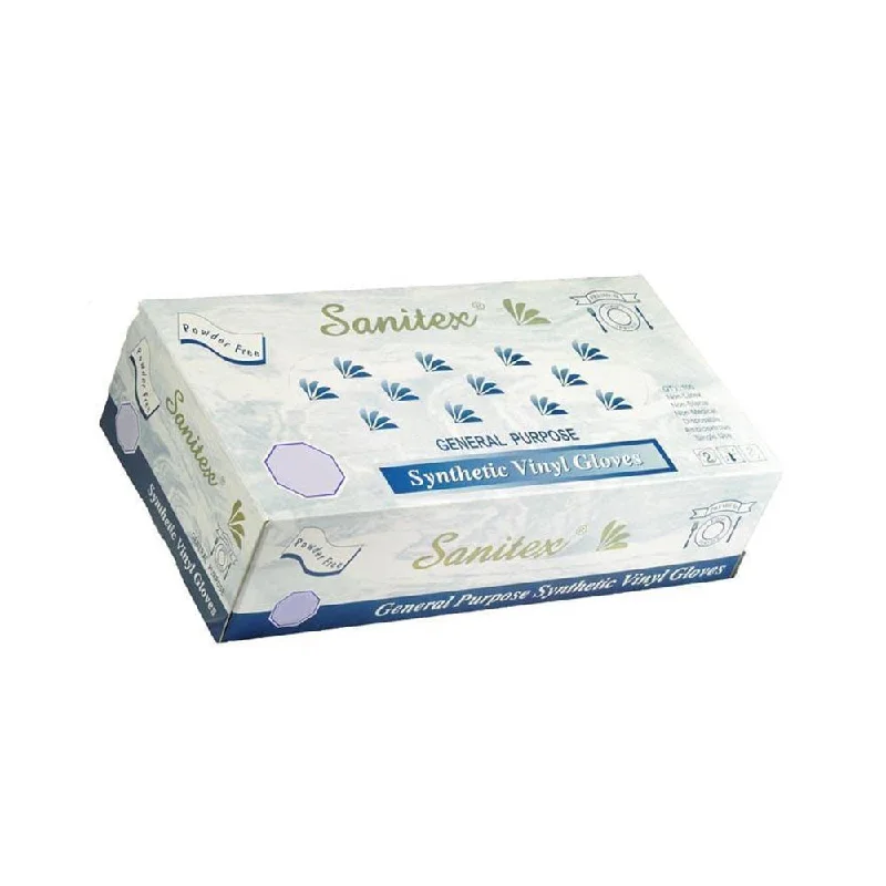 Sanitex - Disposable Vinyl Gloves, Powder Free - Box