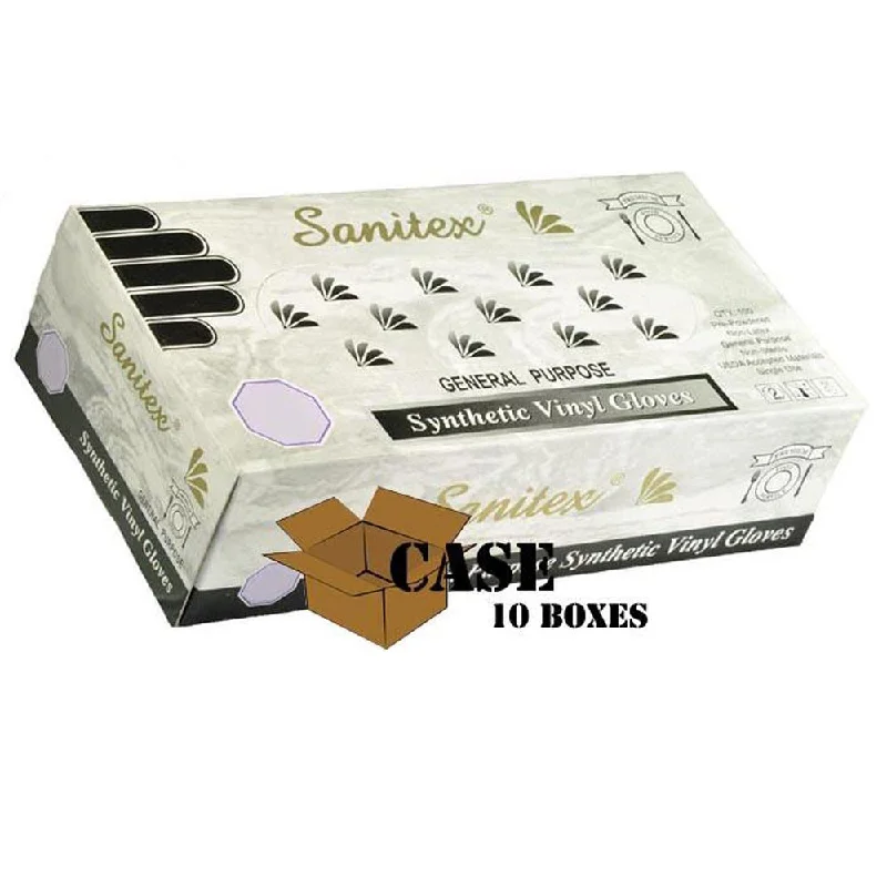 Sanitex - Disposable Vinyl Gloves, Powdered - Case