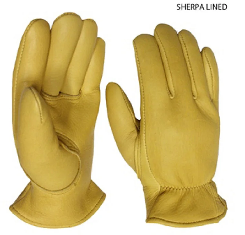 Favorite Elkskin Leather Work Gloves - Sherpa Lined