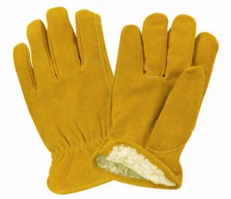 Golden Yellow Pile Lined Winter Gloves-DOZEN