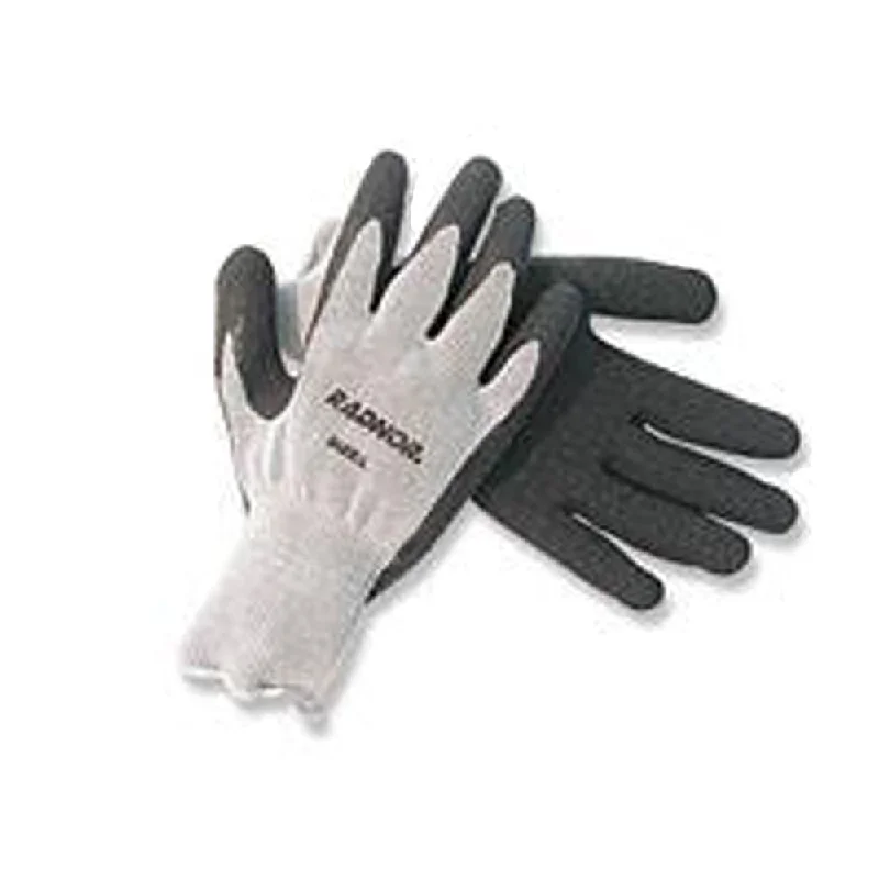 Gray Latex Coated String Gloves