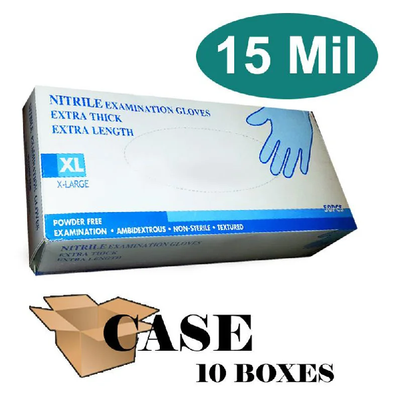 High-Risk Powder-Free Nitrile Gloves - Case Size Medium