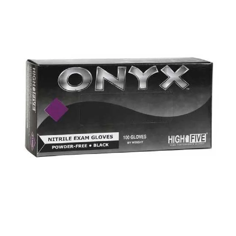 High Five Onyx Nitrile Exam Gloves Size Small