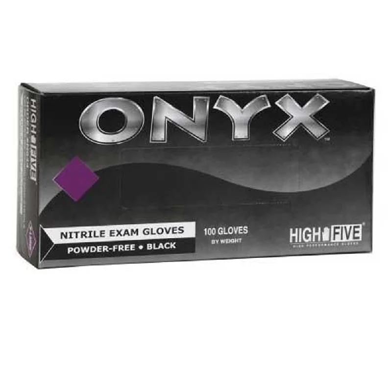 High Five Onyx Nitrile Exam Gloves Size X-large