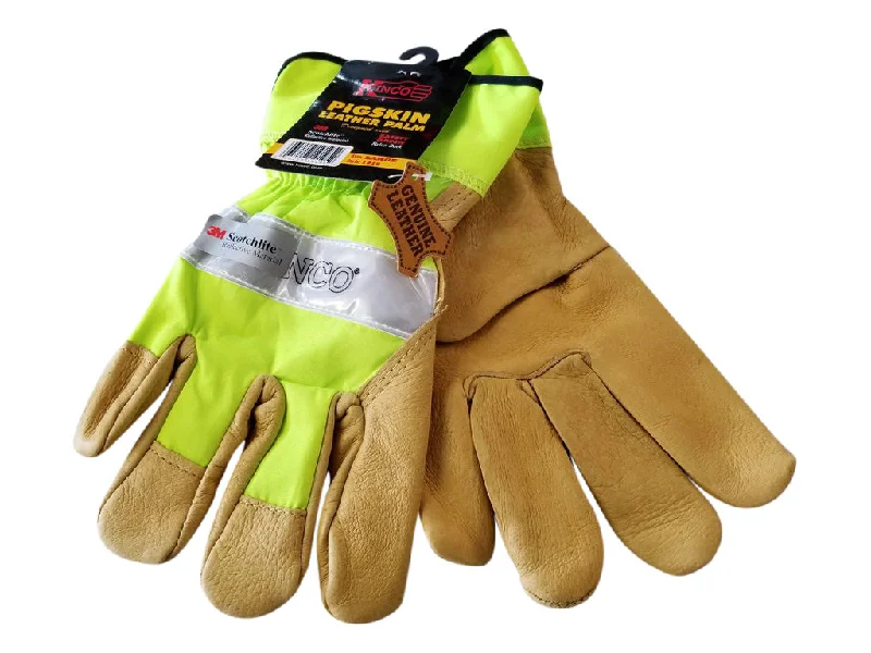 Kinco Pigskin Leather Palm Hi-Viz Work Glove #1919