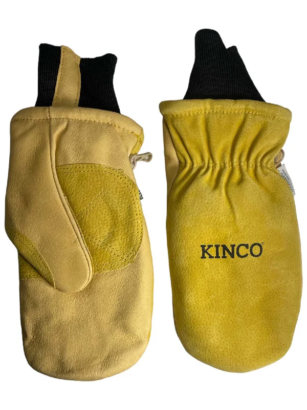 Kinco Womens Lined Premium Grain and Suede Pigskin Mitt w/ Omi Cuff