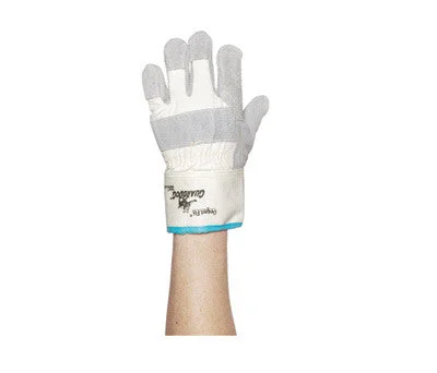 Honeywell Jumbo Premium Grade Leather Palm Gloves With Safety Cuff, Gunn Cut Double-Lock Kevlar Stitched And Seamless Knit Liner