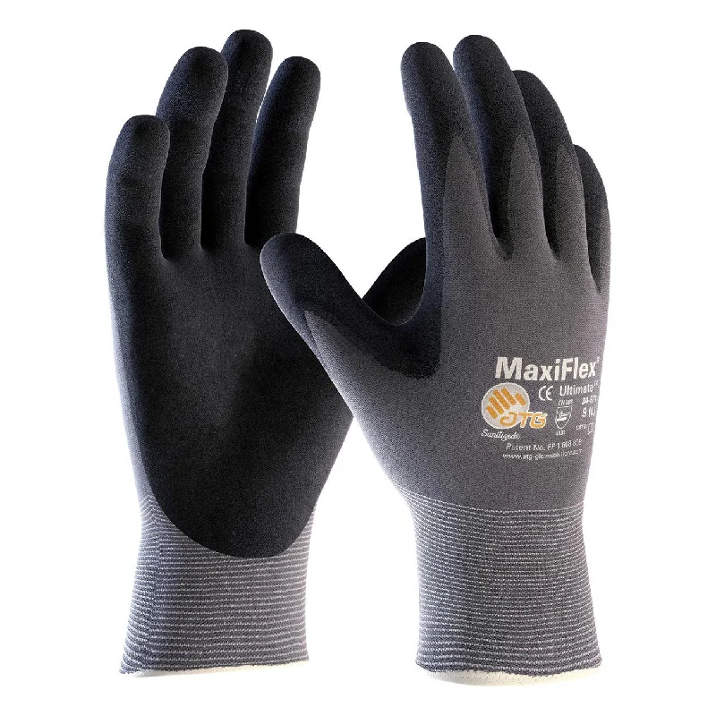 PIP 34-874 MaxiFlex Ultimate Seamless Knit Nylon/Lycra Gloves - Nitrile Coated Micro - Foam Grip on Palm & Fingers (DZ)