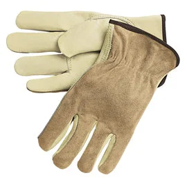 MCR Safety Medium Natural Cowhide Unlined Drivers Gloves