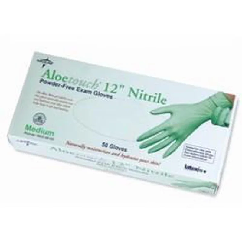 Medline - Aloetouch - 12" Nitrile Exam Powder Free Gloves - Box