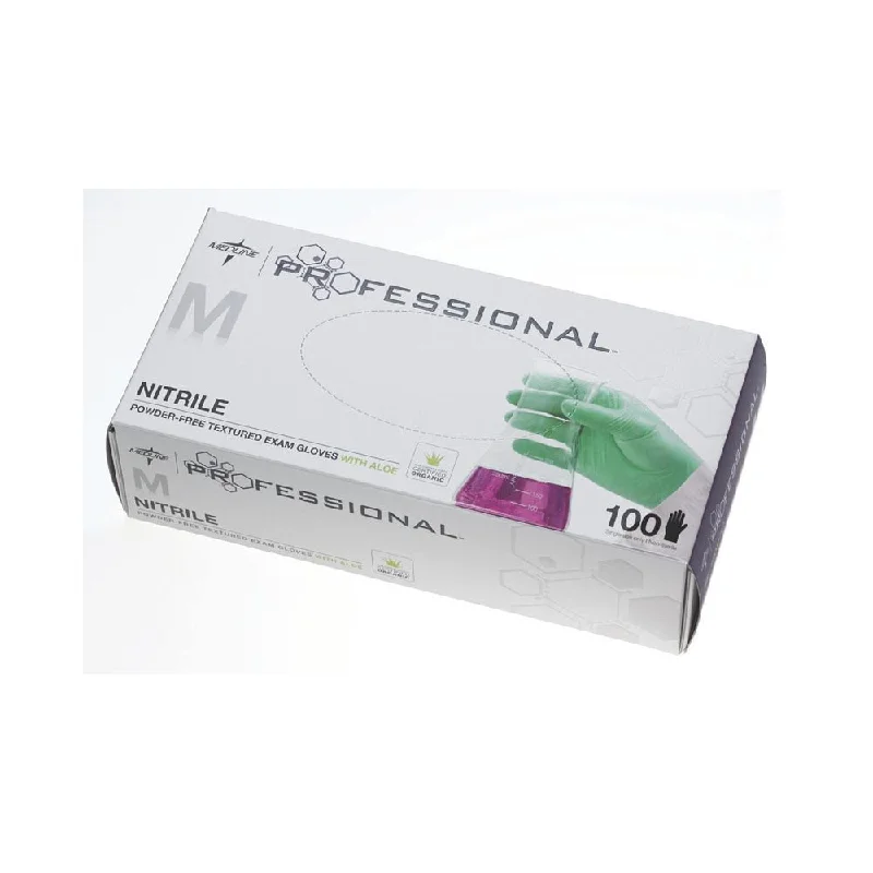 Medline Professional Nitrile Exam Gloves with Aloe - Box