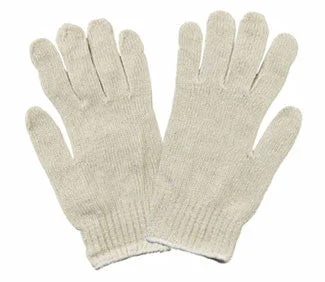 Natural-colored Cotton/Poly String Knit Gloves - Dozen