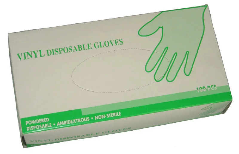 Powdered Vinyl Disposable Gloves -Case