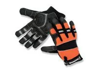 Radnor Black And Hi-Viz Orange Premium Sueded Leather Gloves