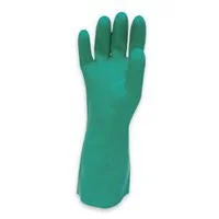 Radnor  Green Radnor 13" Flock Lined 15 mil Unsupported Nitrile Gloves With Sand Patch Finish