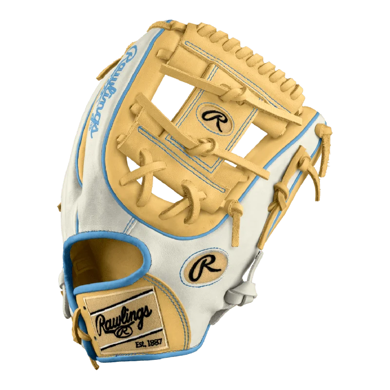 Rawlings Custom 11.5" Inch I-Web Baby Blue Blonde White Heart of the Hide Infield Glove