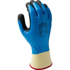 SHOWA® White, Black And Blue Foam Nitrile Acrylic/Polyester/Nylon Lined Cold Weather Gloves