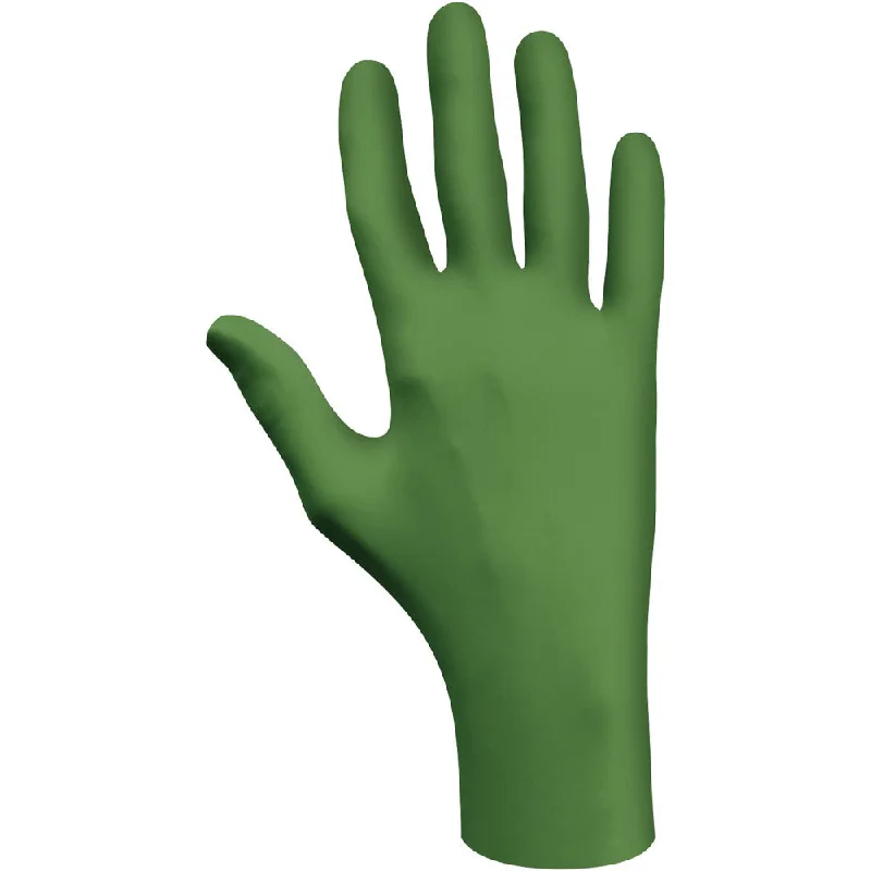 SHOWA  Green Eco Best Technology® (EBT) 4 Mil Latex-Free Nitrile Powder Free Biodegradable Disposable Gloves (100 Gloves Per Box)