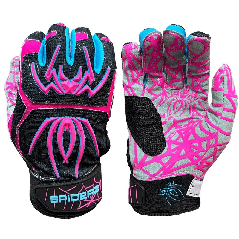 Spiderz HYBRID Batting Gloves - Black Vice