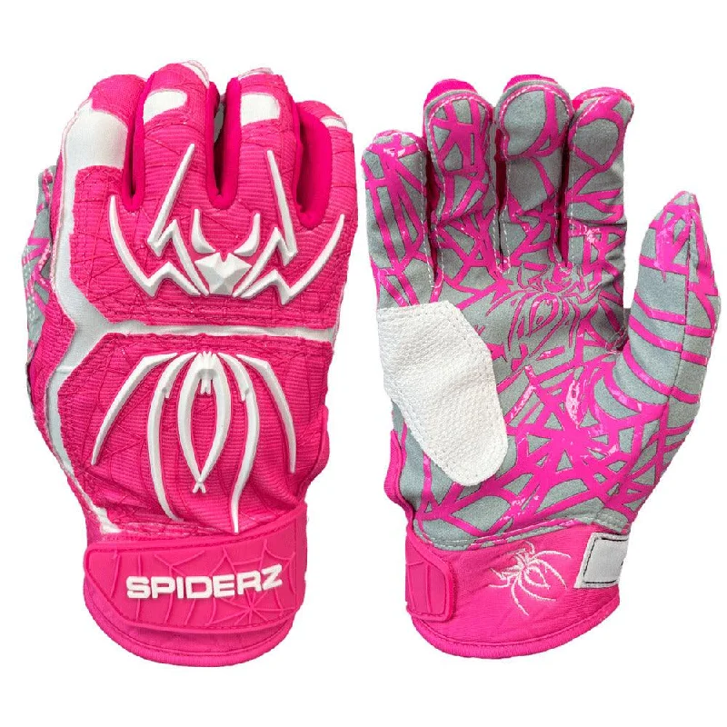 Spiderz HYBRID Batting Gloves - Pink/White