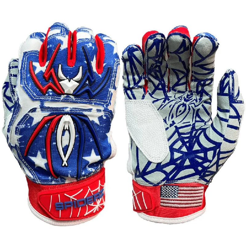 Spiderz HYBRID Batting Gloves - USA Flag