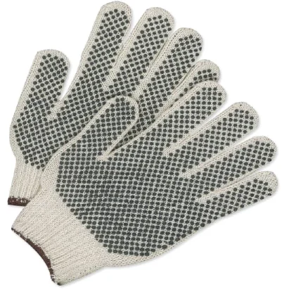 String Knit with PVC Dots Work Gloves