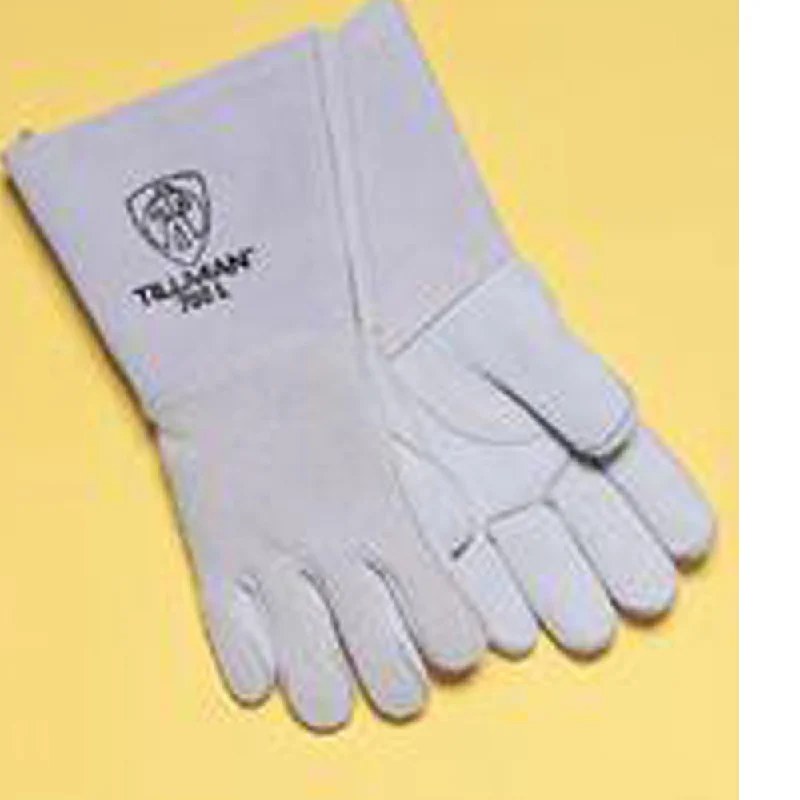 Tillman Large Pearl Gray 14" Cotton/Foam Gloves