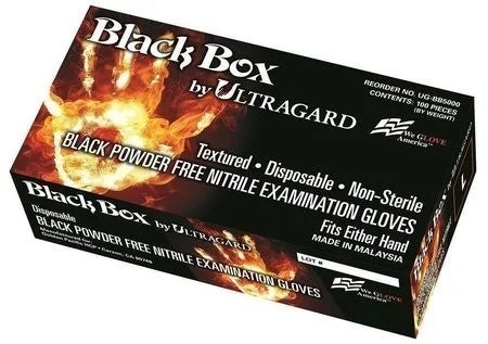 Ultragard Black Box Heavy Duty 6-7 Mil Nitrile Exam Powder Free Gloves