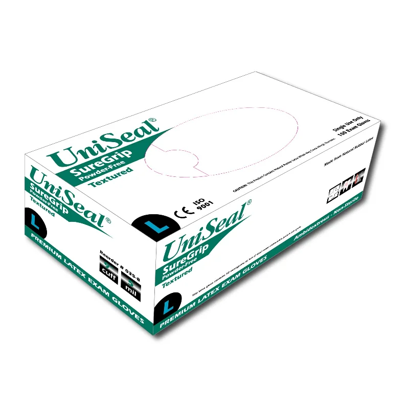 UNISEAL-SureGrip Latex Exam Powder-Free Gloves