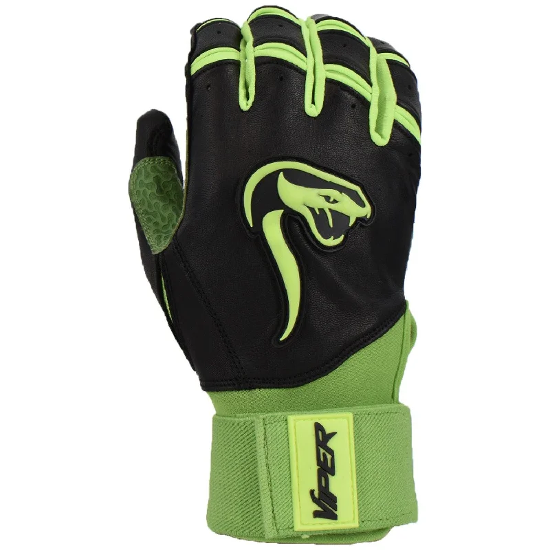 Grindstone Long Cuff Batting Glove - Black/Neon Green