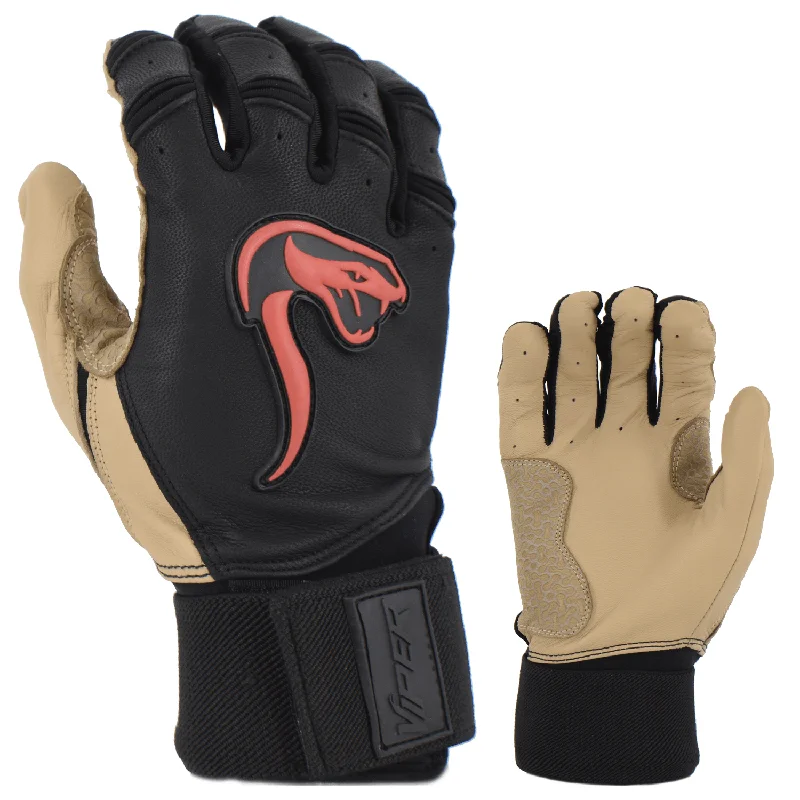 Grindstone Long Cuff Batting Glove - Black/Tan