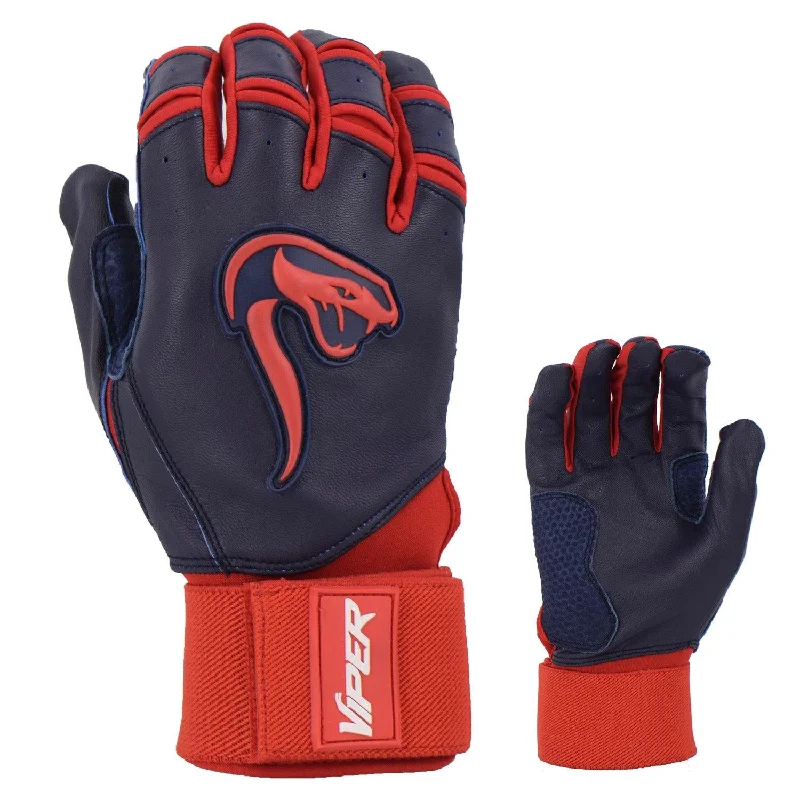 Grindstone Long Cuff Batting Glove - Navy/Red