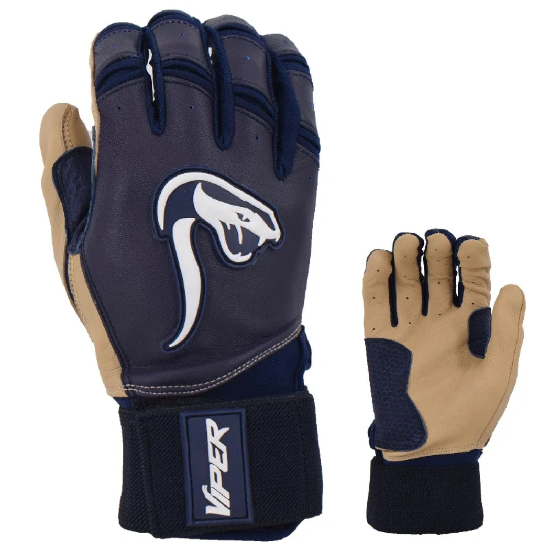 Grindstone Long Cuff Batting Glove - Navy/Tan