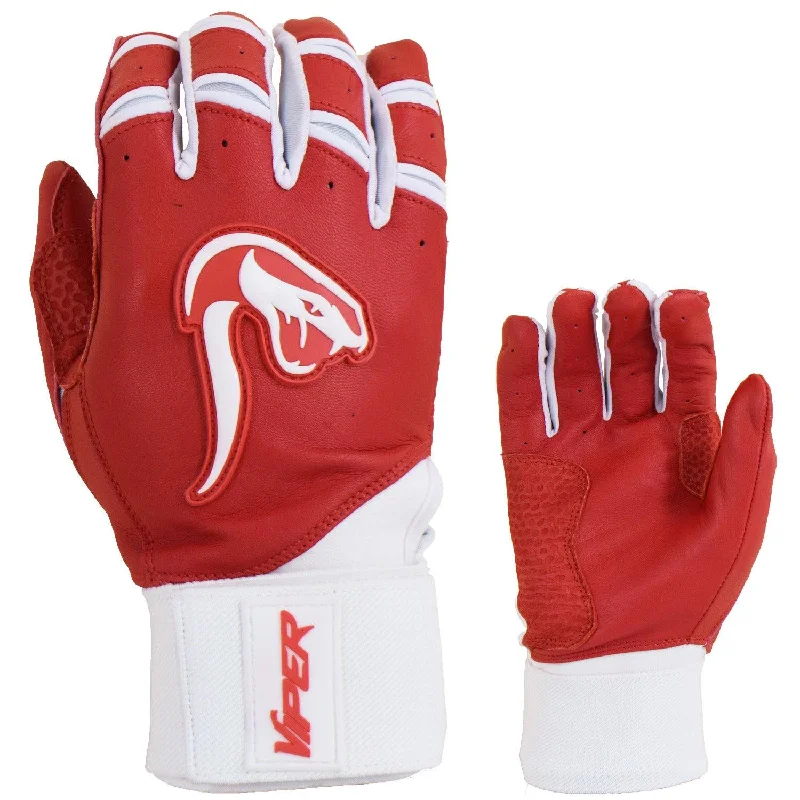 Grindstone Long Cuff Batting Glove - Red/White