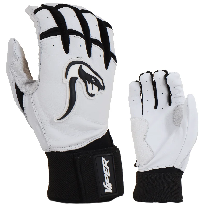 Grindstone Long Cuff Batting Glove - White/Black